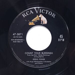 Eddie Fisher ‎45 Count Your Blessings / Fanny on RCA Victor VG+ Pop